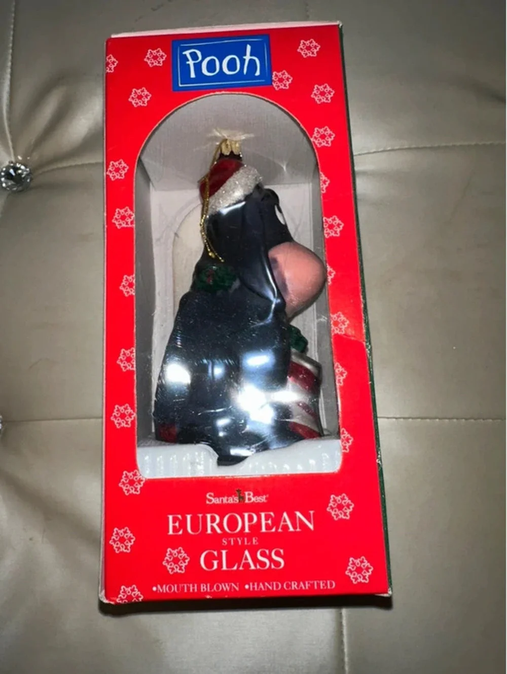 Vintage Santa’s Best Eeyore Christmas Ornament NWT